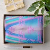 Benutzerdefinierter Text Holografisch Irisierend Y Seidenpapier (Geschenk)