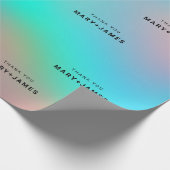 Benutzerdefinierter Text Holografisch Modernes Ele Geschenkpapier (Ecke)