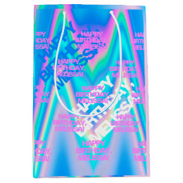 Benutzerdefinierter Text: Holografisches Eyekattie Mittlere Geschenktüte