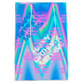 Benutzerdefinierter Text: Holografisches Eyekattie Mittlere Geschenktüte (Rückseite)