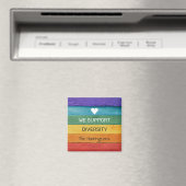 Benutzerdefinierter Text Holz-Textur Regenbogen Magnet (In Situ (Geschirrspüler))