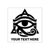 Benutzerdefinierter Text Horusauge Gummistempel (Prägung)