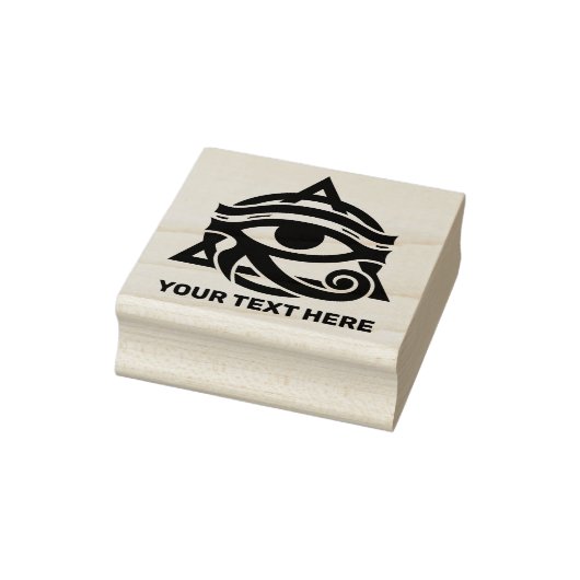 Benutzerdefinierter Text Horusauge Gummistempel (Stempel)