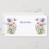 Benutzerdefinierter Text Hübsch Summer Floral (Rückseite)