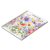 Benutzerdefinierter Text Hübsch Summer Floral Notizblock (Linke Seite)