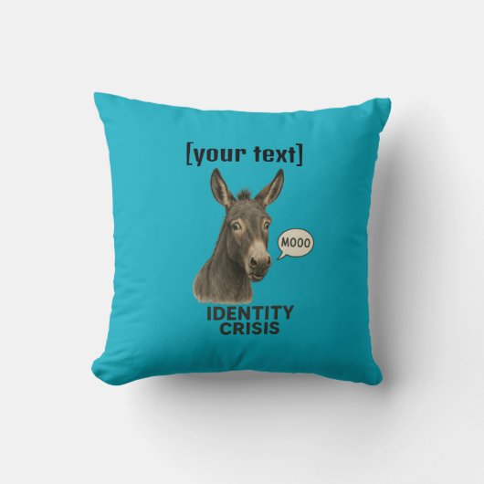 Benutzerdefinierter Text Humorous Throw Pillow Kissen (Vorderseite)