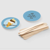 Benutzerdefinierter Text Ice Cream Hallo Fan Set Fächer (Non-assembled)