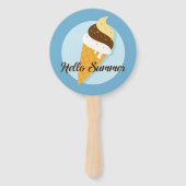 Benutzerdefinierter Text Ice Cream Hallo Fan Set Fächer (Vorderseite)