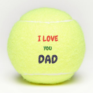 Benutzerdefinierter Text 'Ich liebe dich Papa' Tennisbälle