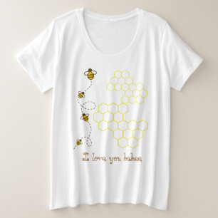 Benutzerdefinierter Text Ich liebe dich Süße niedl Große Größe T-Shirt