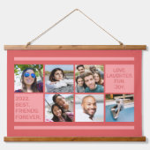 Benutzerdefinierter Text Ihrer FOTOS Wandteppich Mit Holzrahmen (Vorne)