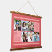 Benutzerdefinierter Text Ihrer FOTOS Wandteppich Mit Holzrahmen (Gewinkelt)