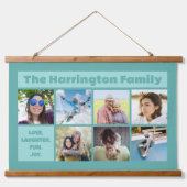 Benutzerdefinierter Text Ihrer FOTOS Wandteppich Mit Holzrahmen (Vorne)