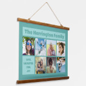 Benutzerdefinierter Text Ihrer FOTOS Wandteppich Mit Holzrahmen (Gewinkelt)