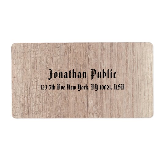 Benutzerdefinierter Text im alten Stil, braune Hol (Vorne)