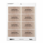 Benutzerdefinierter Text im alten Stil, braune Hol (Vorne)