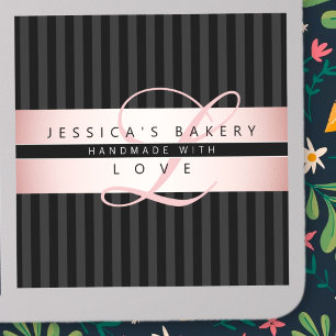 Benutzerdefinierter Text   Imitats Rose Gold mit S Aufkleber