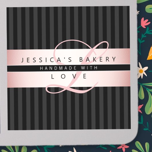 Benutzerdefinierter Text | Imitats Rose Gold mit S Aufkleber