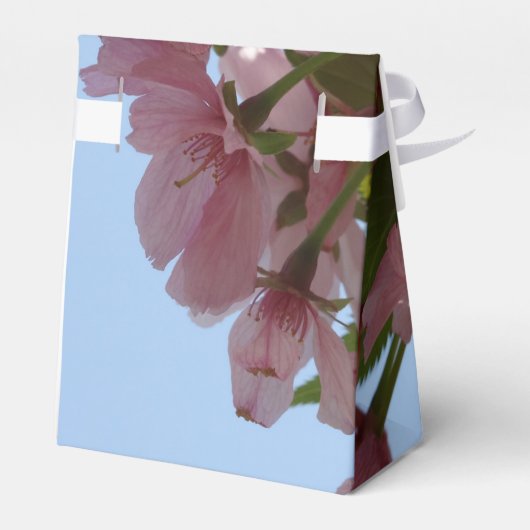 Benutzerdefinierter Text in rosa Blume Geschenkschachtel (Rückseite)