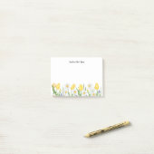 Benutzerdefinierter Text in Wasserfarben Post-it Klebezettel (Auf Schreibtisch)