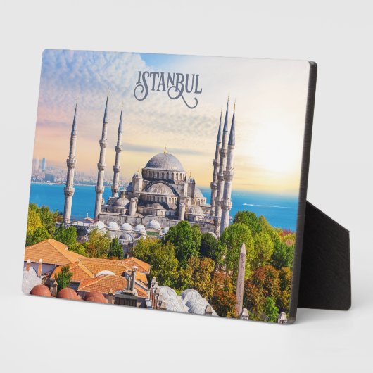 Benutzerdefinierter Text Istanbul Fotoplatte (Seite)