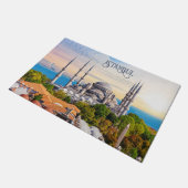 Benutzerdefinierter Text Istanbul Fußmatte (Schrägansicht)