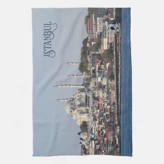 Benutzerdefinierter Text Istanbul Geschirrtuch (Vertikal)