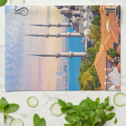Benutzerdefinierter Text Istanbul Geschirrtuch (Gefaltet)