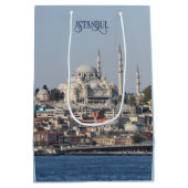 Benutzerdefinierter Text Istanbul Mittlere Geschenktüte (Rückseite)