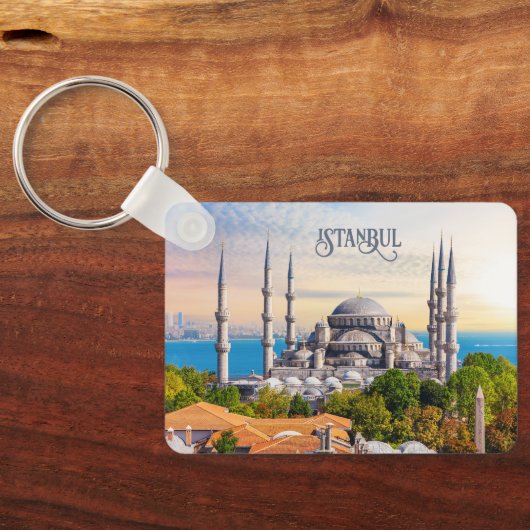 Benutzerdefinierter Text Istanbul Schlüsselanhänger (Rückseite)