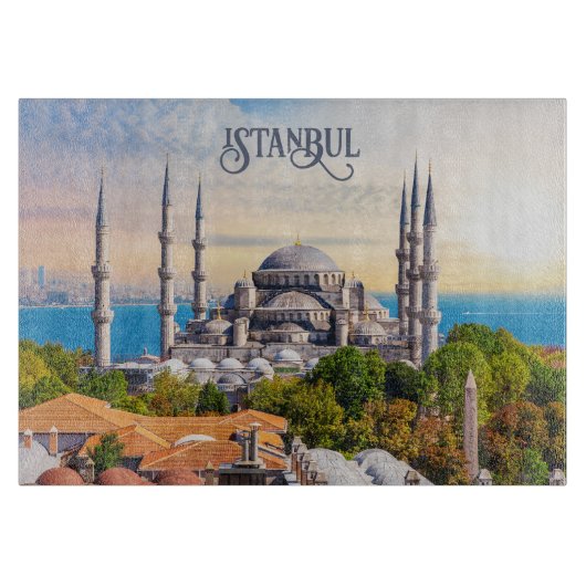 Benutzerdefinierter Text Istanbul Schneidebrett (Vorderseite)