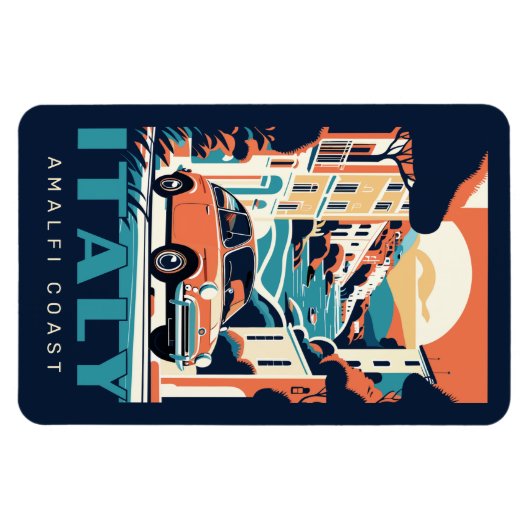 Benutzerdefinierter Text Italien Magnet (Horizontal)