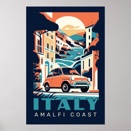 Benutzerdefinierter Text Italien Poster (Vorne)