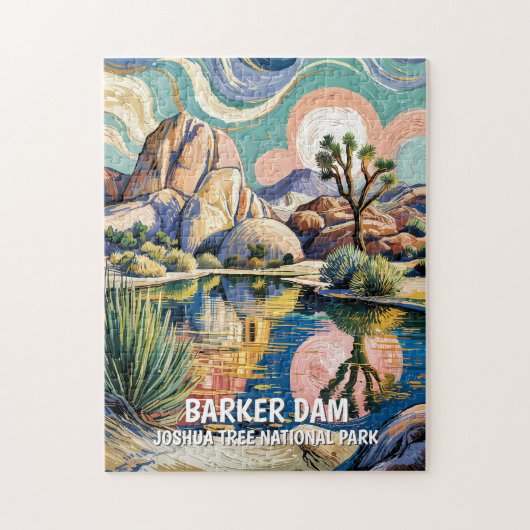 Benutzerdefinierter Text Joshua Tree Dam Farbiger Puzzle (Vertikal)