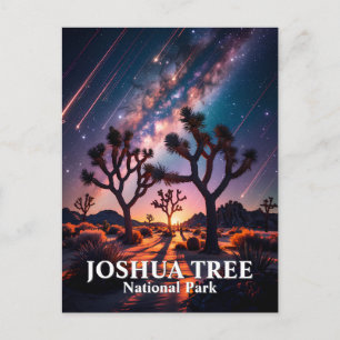 Benutzerdefinierter Text Joshua Tree Nachthimmel K Postkarte