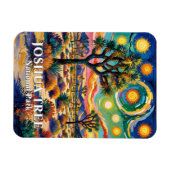Benutzerdefinierter Text Joshua Tree Van Gogh Farb Magnet (Horizontal)