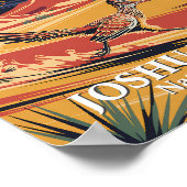 Benutzerdefinierter Text Joshua Tree Wildlife Road Poster (Ecke)