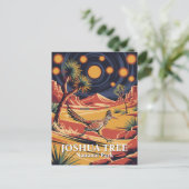 Benutzerdefinierter Text Joshua Tree Wildlife Road Postkarte (Stehend Vorderseite)