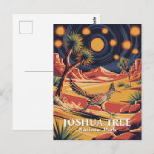 Benutzerdefinierter Text Joshua Tree Wildlife Road Postkarte (Vorne/Hinten)