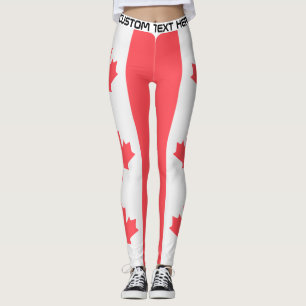 Benutzerdefinierter Text Kanada Football Leggings