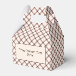 Benutzerdefinierter Text Kariert / Muster für Tart Geschenkschachtel