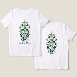 Benutzerdefinierter Text Kashubische Gartensäule Tri-Blend Shirt
