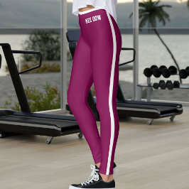 Benutzerdefinierter Text Katze Mama Reich Mulberry Leggings