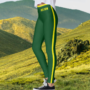 Benutzerdefinierter Text Katzenmutter Süß Grün Gel Leggings