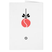 🎾 🎄 Benutzerdefinierter Text, Koralle und schwar (Hinten)