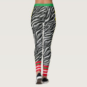 Benutzerdefinierter Text l Modernes Design l Zebra Leggings (Rückseite)