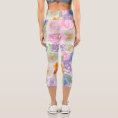 Benutzerdefinierter Text l Modernes und schönes Bl Capri Leggings (Rückseite)