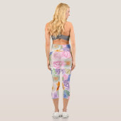 Benutzerdefinierter Text l Modernes und schönes Bl Capri Leggings (Rückseite)