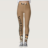 Benutzerdefinierter Text l Tierischer Hintergrund Leggings (Vorderseite)