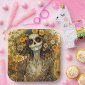Benutzerdefinierter Text 💀 La Calavera Catrina mi Pappteller (Party)